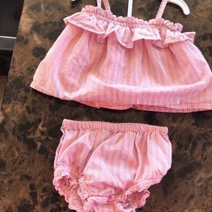 2 Piece Baby Girl Outfit w/babydoll top